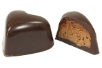 Composition Coeur chocolat noir croustillant praliné