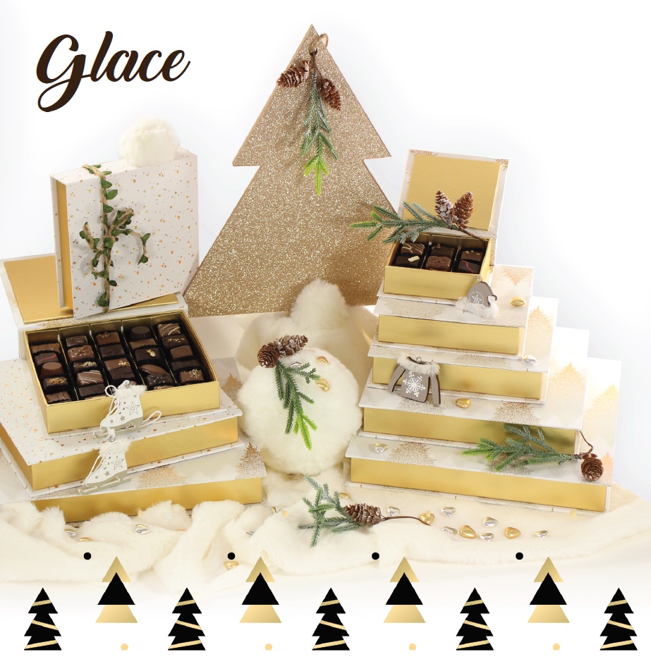 Collection Glace - Boites de chocolats pour cadeaux d'affaire entreprise - Cadeau et Chocolat.com